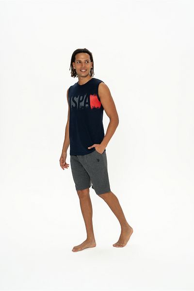 U.S. Polo Assn. Ανδρικό, Αδειοδοτημένο, USPA, (Navy Blue), Αμάνικο, Σορτς
