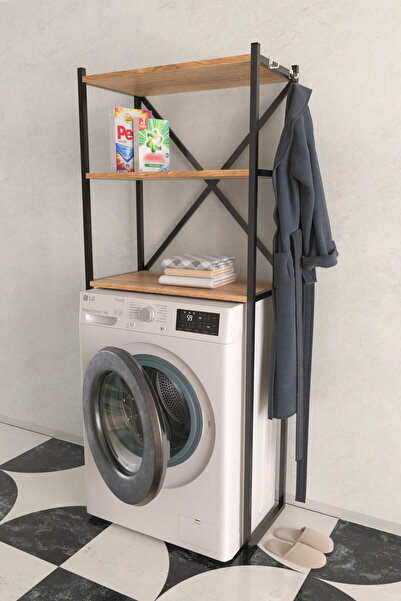 hediye kapında "Liana" Askılıklı Çamaşır Makinesi Üstü Banyo Düzenleyici Raf ...