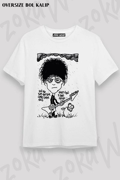 ZOKAWEAR Tricou unisex oversize cu imprimeu The Cure Design