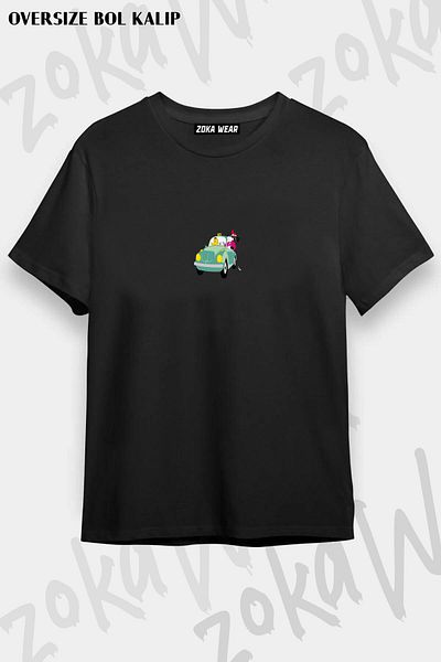 ZOKAWEAR Μπλουζάκι με στάμπα Unisex Oversize Taxi Pateta Garfield Design