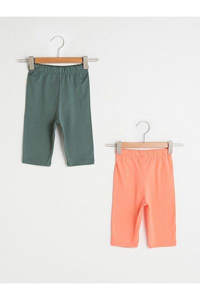 LC Waikiki Pantaloni de pijama pentru fetiță din bumbac elastic, pachet de 2 (S1)