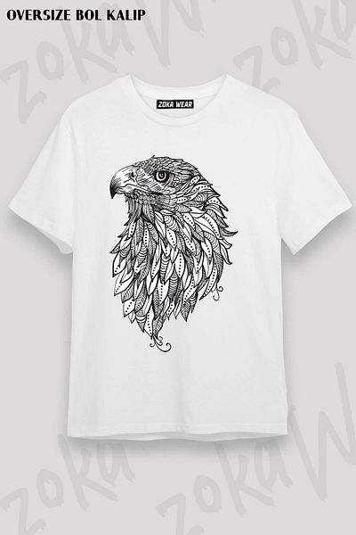 ZOKAWEAR Μπλουζάκι με στάμπα Unisex Oversize Eagle v3 Design