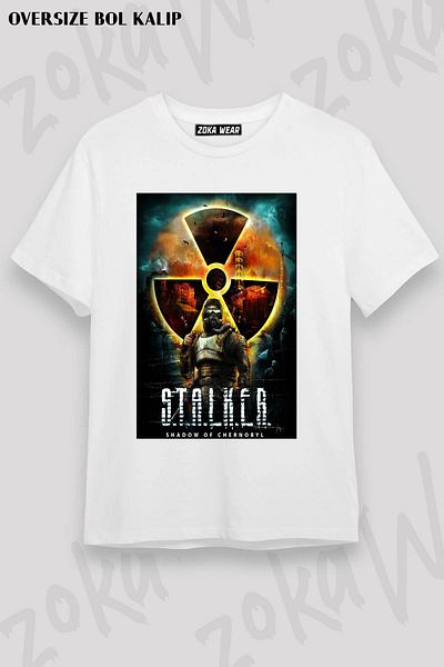 ZOKAWEAR Unisex Oversize - Μπλουζάκι με στάμπα S.t.a.l.k.e.r