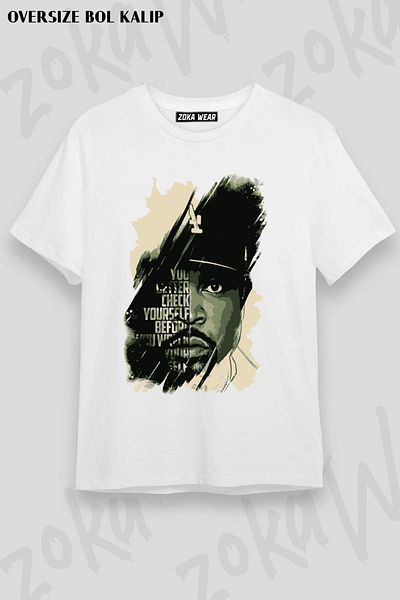 ZOKAWEAR Μπλουζάκι με στάμπα Unisex Oversize Ice Cube Special Design
