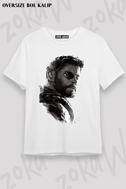 ZOKAWEAR تيشيرت مطبوع بتصميم طباعة ثور كبير الحجم للجنسين
