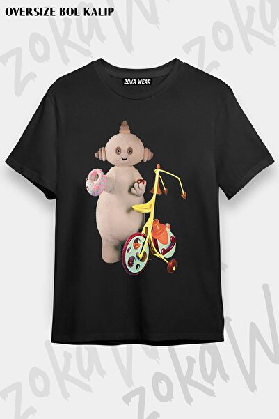 ZOKAWEAR Unisex Oversize Kalıp Makka Pakka Tasarım Baskılı Tshirt