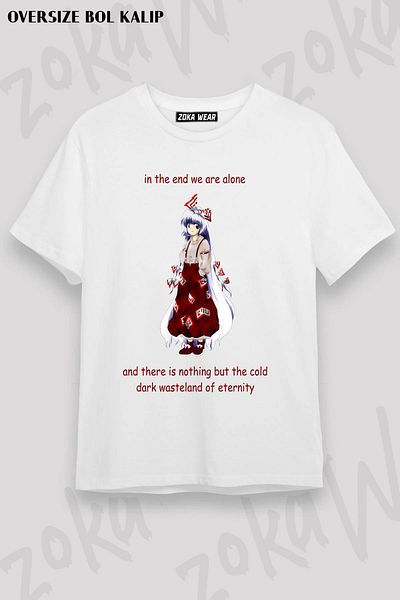 ZOKAWEAR Μπλουζάκι με στάμπα Unisex Oversize Εξωστρεφές σχέδιο Mokou