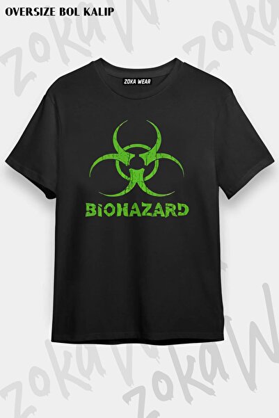 ZOKAWEAR Tricou imprimat unisex oversize cu design Biohazard