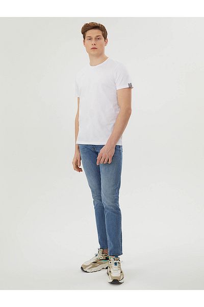 Loft Ανδρικό μπλουζάκι Regular Fit Λευκό Lf2029278