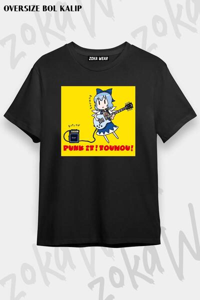 ZOKAWEAR Unisex Oversize Fit Punk το! Touhou! Σχεδιασμός εμπριμέ μπλουζάκι