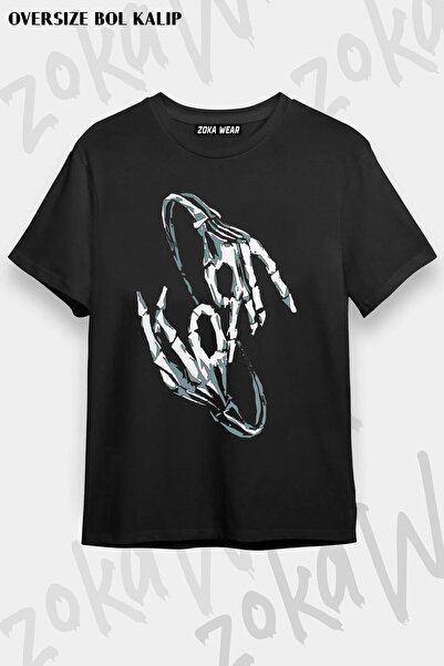 ZOKAWEAR Unisex majica sa širokim krojem, logo Korn Hands, rock metal dizajn,...