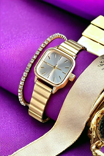 DARK BLANC Gold Renk Vintage Klasik Model Kadin Metal Kol Saati