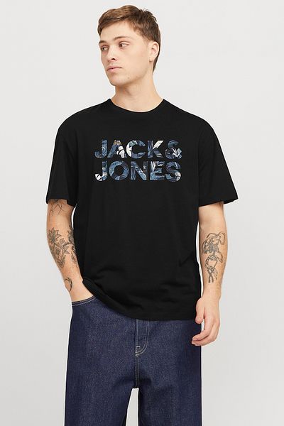 Jack & Jones Jack&jones Bryan Corp Logo O Neck Erkek Siyah Yuvarlak Yaka Tişört