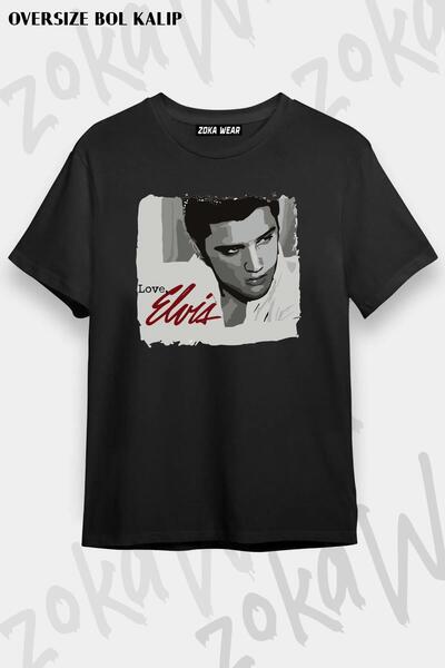ZOKAWEAR تي شيرت مطبوع بتصميم Elvis Presley v3 مقاس كبير للجنسين