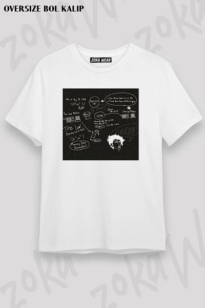 ZOKAWEAR Μπλουζάκι με στάμπα Unisex Oversize Mold Steins Gate Notes