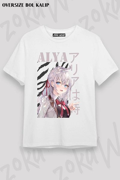 ZOKAWEAR Tricou unisex oversize Alya Anime Design imprimat