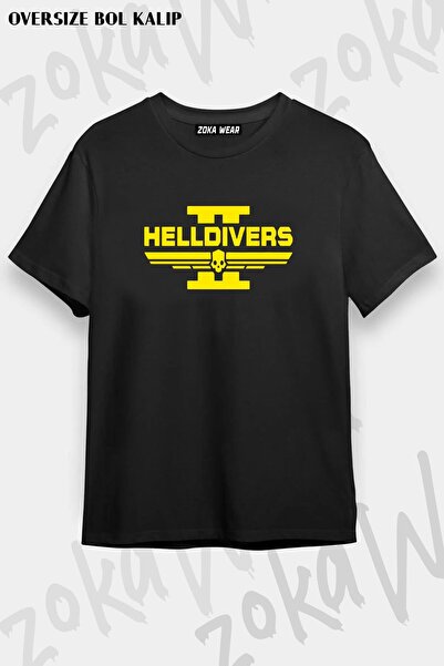 ZOKAWEAR Tricou unisex oversize cu imprimeu Hell Divers Design Hell Divers