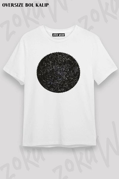 ZOKAWEAR Tricou unisex oversize cu imprimeu Astronomer Design