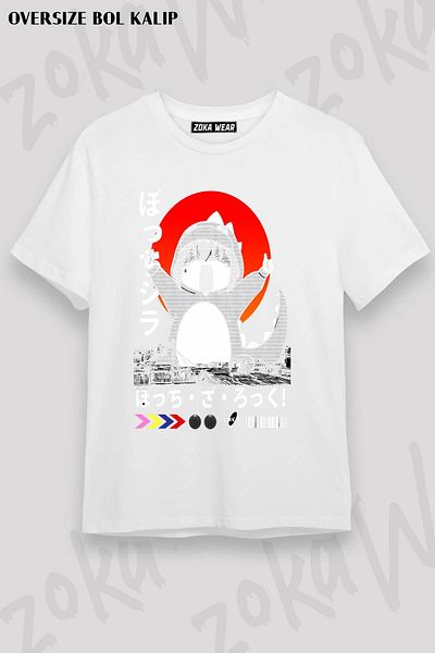 ZOKAWEAR Μπλουζάκι με στάμπα Unisex Oversize Bocchi Kaiju Design