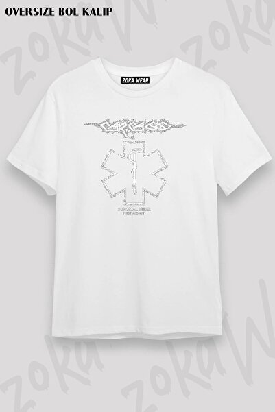 ZOKAWEAR Unisex Oversize Fit Carcass Logo Design Printed Tshirt