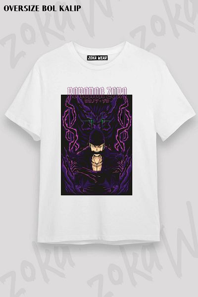 ZOKAWEAR Μπλουζάκι Roronoa Zoro Asura One Piece με στάμπα Unisex Oversize