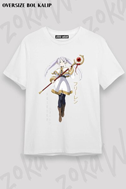 ZOKAWEAR Tricou unisex oversize cu imprimeu Frieren Sousou No Frieren