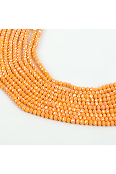 yfhobi 1 Dizi (80-85 Adet) - 6 mm Yassı Kristal Cam Boncuk Dizisi Mat Janjanl...