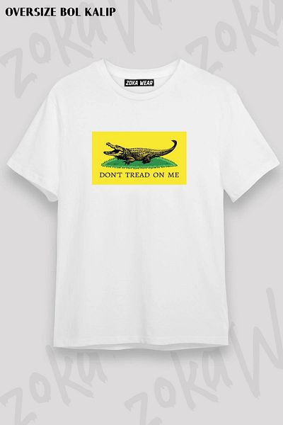 ZOKAWEAR Μπλουζάκι με στάμπα Unisex Oversize Don't Tread On Me Alligator Design