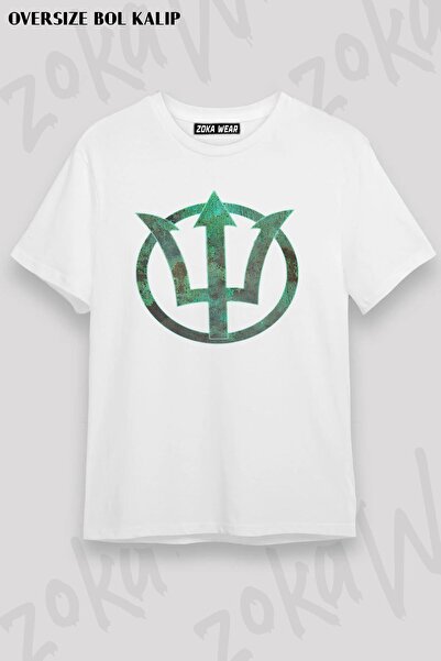 ZOKAWEAR Unisex Oversize kroj Mold Poseidon Design Štampano majica