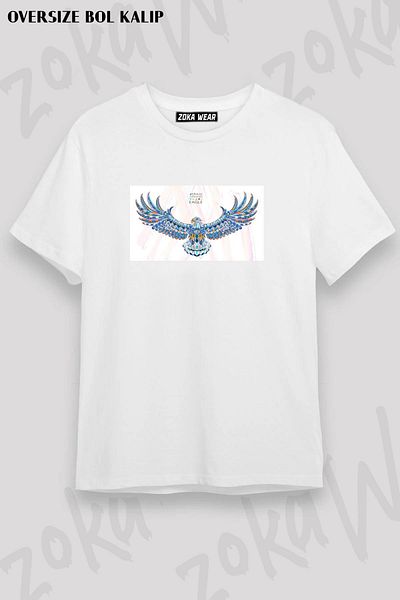 ZOKAWEAR Μπλουζάκι με στάμπα Unisex Oversize Eagle Eagle Design