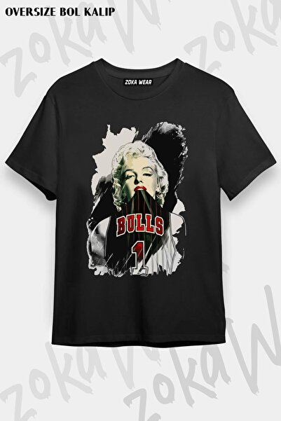 ZOKAWEAR Unisex oversize kroja Chicago Bulls v2 – majica sa štampom, specijal...