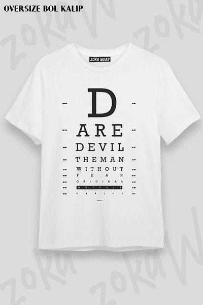 ZOKAWEAR Tricou unisex oversize Daredevil v2 cu imprimeu