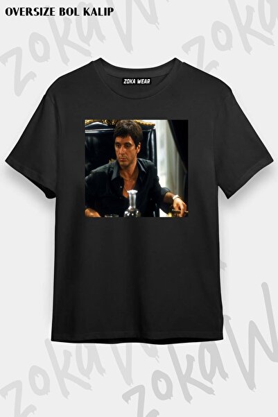 ZOKAWEAR تيشيرت مطبوع بتصميم Al Pacino مقاس كبير للجنسين