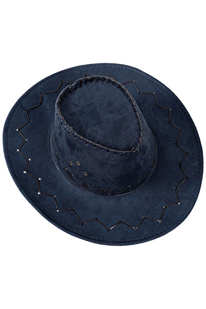 SAVEX Cowboy Hat - Fedora Hat - Navy Blue - Hg-200