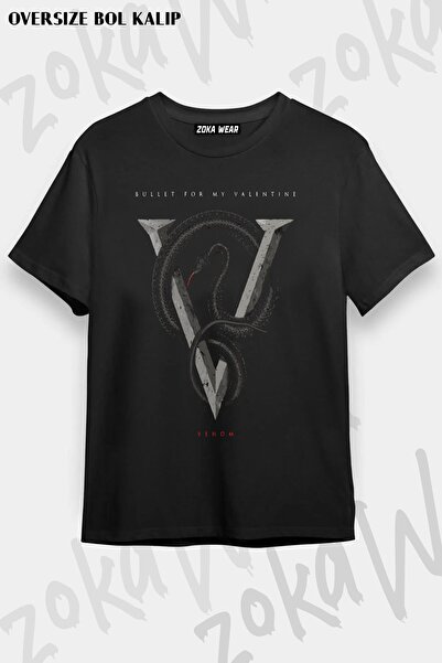 ZOKAWEAR Tricou unisex oversize cu imprimeu Bullet For My Valentine Venom Design