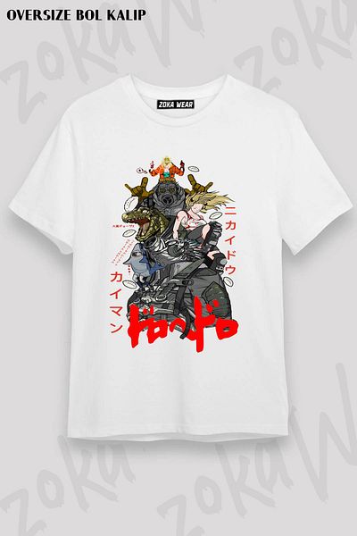 ZOKAWEAR Μπλουζάκι με στάμπα Unisex Oversize Dorohedoro v2 Design