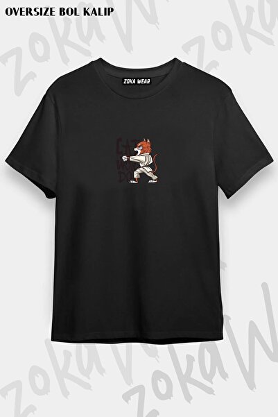 ZOKAWEAR Cat Won Do Taekwondo V2 Unisex Oversize Printed Tshirt