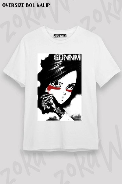 ZOKAWEAR Μπλουζάκι Unisex Oversize Gally Alita Battle Angel με στάμπα