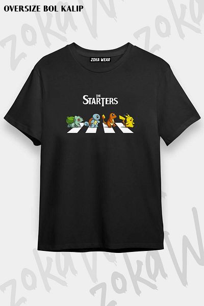 ZOKAWEAR Tricou unisex oversize cu imprimeu The Starters Design