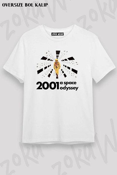 ZOKAWEAR 2001 A Space Design - Unisex Oversize Astronaut V2 εμπριμέ μπλουζάκι