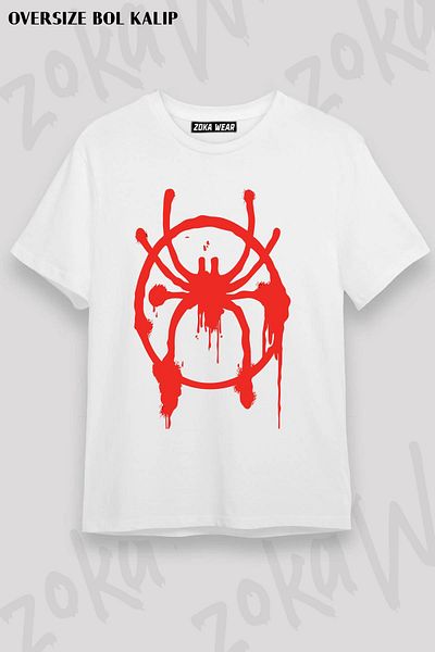 ZOKAWEAR Μπλουζάκι με στάμπα με λογότυπο Unisex Oversize Miles Morales Spider
