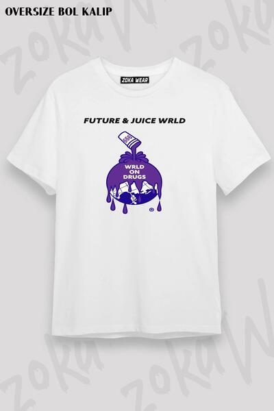 ZOKAWEAR Unisex Oversize kroj Mold Juice Wrld Design Štampano majica