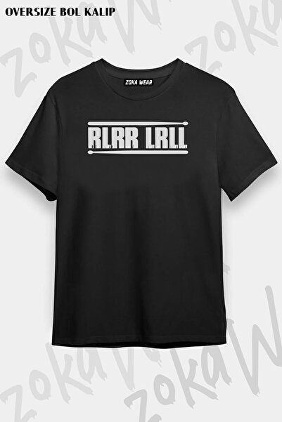 ZOKAWEAR Μπλουζάκι με στάμπα Unisex Oversize Drummer Paradiddle Rudiment Design