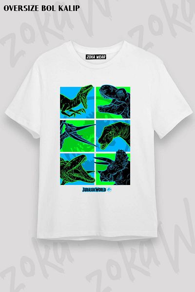 ZOKAWEAR Μπλουζάκι μεγάλου μεγέθους Unisex Jurassic World Fallen Kingdom