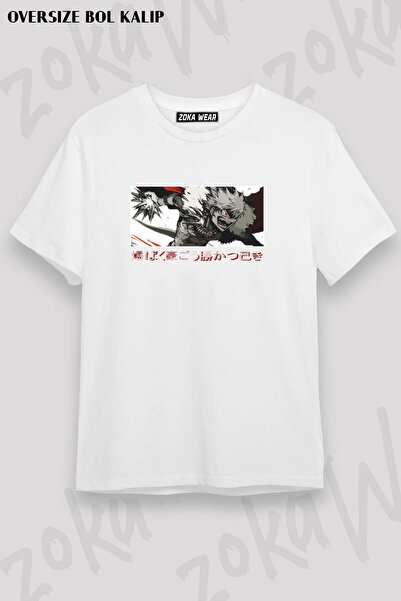 ZOKAWEAR Unisex Oversize kroj Mold My Hero Academia Katsuki Bakugoo Design Št...