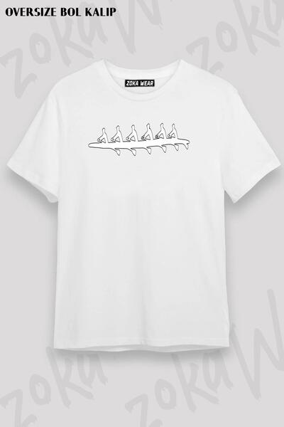 ZOKAWEAR Tricou unisex oversize Rowing Rowing Sport v3 Design imprimat