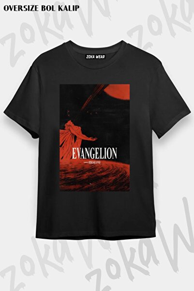 ZOKAWEAR Evangelion Neon Genesis Design Štampano Unisex Oversize kroj majica
