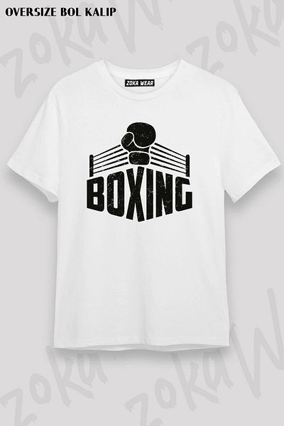 ZOKAWEAR Μπλουζάκι με στάμπα Unisex Oversize Boxing Design