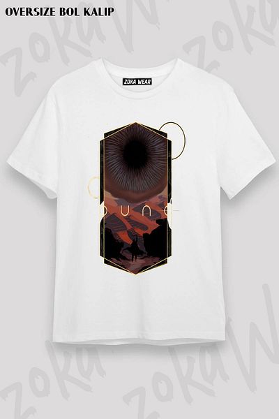 ZOKAWEAR Μπλουζάκι με στάμπα Unisex Oversize Dune 02 Design