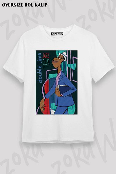 ZOKAWEAR Μπλουζάκι Pixar Soul Joe Band Teacher με μοτίβο Unisex Oversize